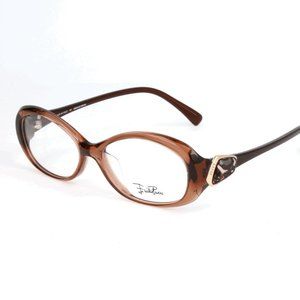 NEW EMILIO PUCCI EP2618 53/15/140 BROWN CHESTNUT EYEGLASSES